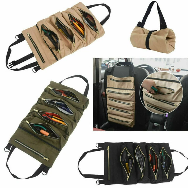 Roll Tool Roll Multi-Purpose Tool Roll Up Bag Wrench Roll Pouch Hanging Carrier