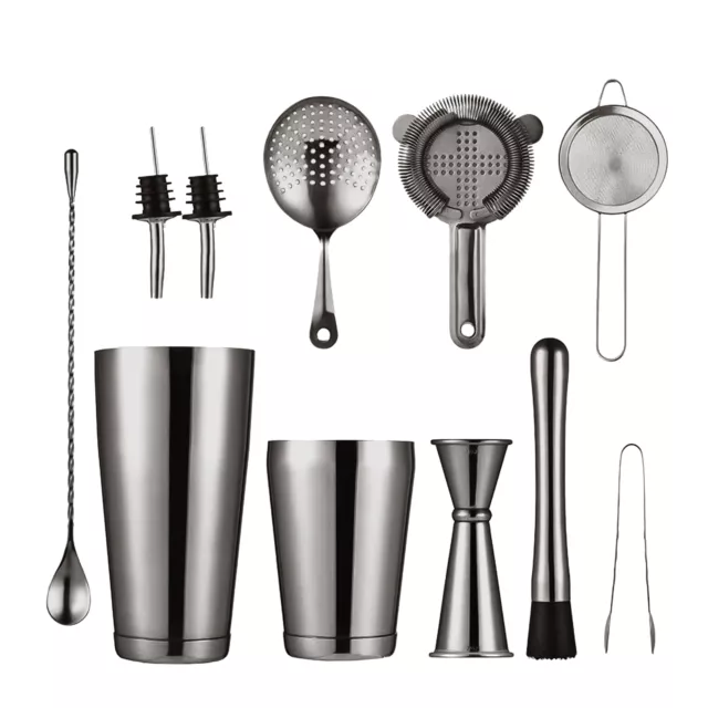 11-Piece All-Inclusive Cocktail Set Stainless Steel Cocktail Shaker R9O3