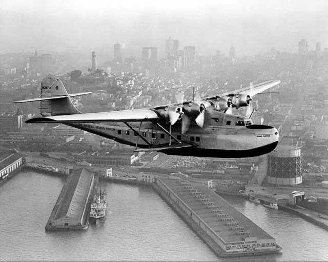 PAN AMERICAN AIRWAYS CHINA CLIPPER SAN FRANCISCO 11x14 SILVER HALIDE PHOTO PRINT