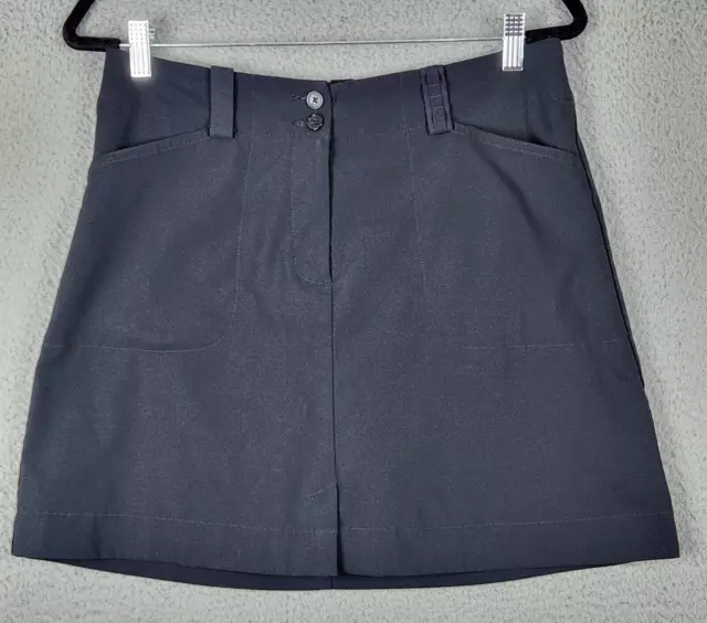 NIKE Skort Womens Size 8 Black Tech Golf Skort Pockets Stretch Tennis Skirt