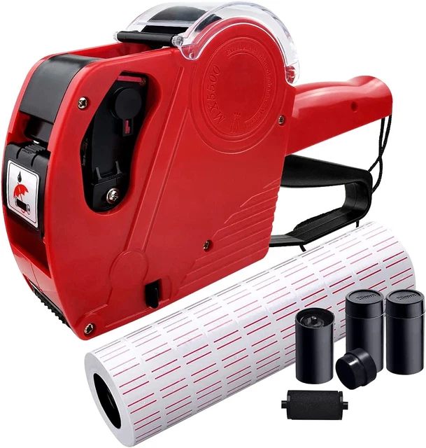 8 Digits Price tag Gun with 5000 Sticker Labels and 4 Ink Refill