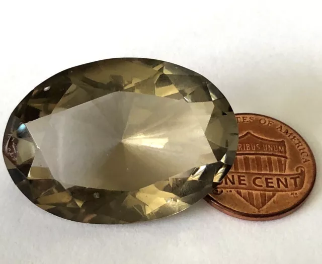 Gem Collector! Huge Oval Shape 56.74 ct Natural Smoky Quartz Beauty Collectable