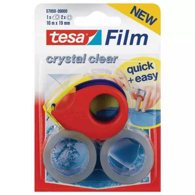 [Ref:57859-00000-00] TESA Mini dévidoir inclus 2 ruban adhésif Film 19 mm x