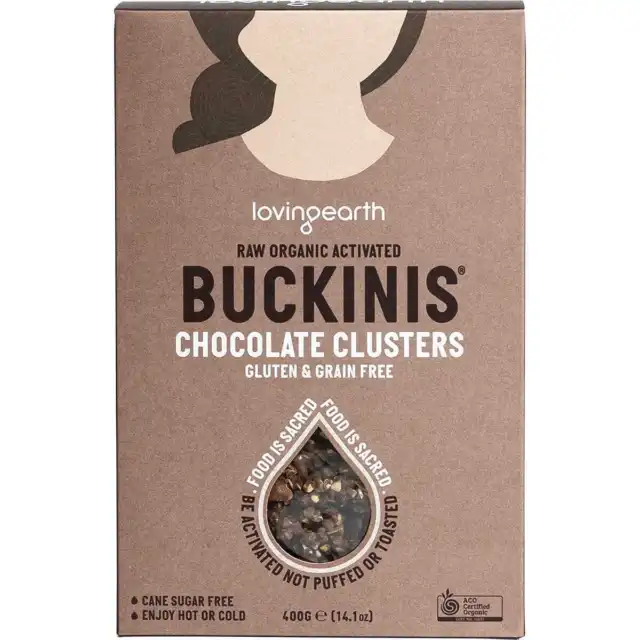 Loving Earth Organic Buckinis Chocolate Clusters 400g