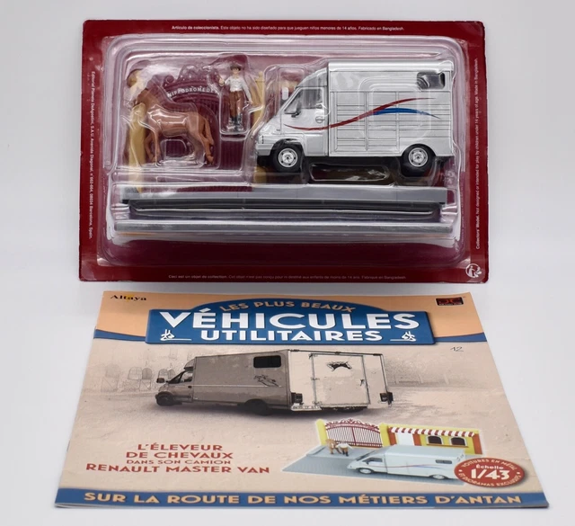 1/43 Diorama "Éleveur de Chevaux" + Renault Master Van (N°12) IXO ALTAYA
