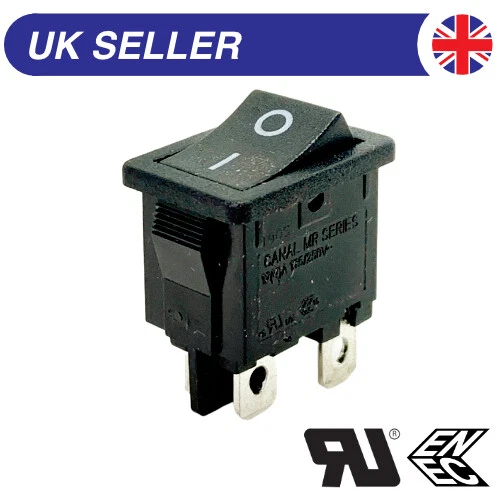 MAINS POWER ON-OFF Rocker Switch 4 Pin DPST 12(4)A 250Vac & 12V, 13 x ...