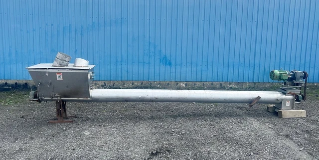 9'' Diameter X 16' Long Stainless Jacketed Screw Conveyor
