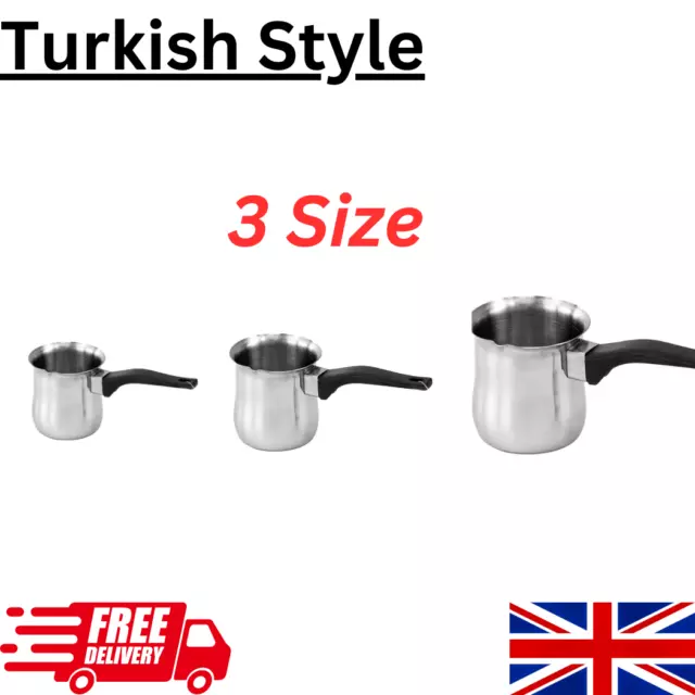Scaldacaffè stile turco in acciaio inox pentola per tè latte brocca per fusione