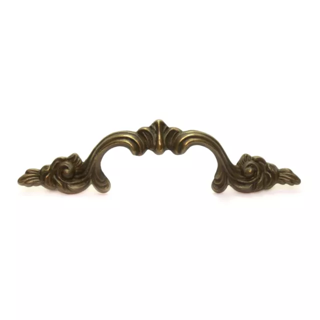 Vintage Brass Tone Victorian Style Ornate Leafs Cabine Drawer Pull Handle 5 1/4"