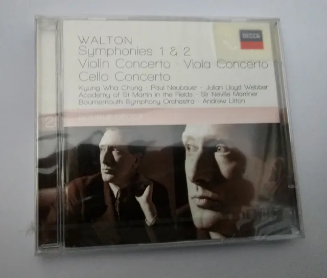 Walton: Symphonies 1 & 2 Violin Concerto Viola Concerto Walton CD New & Sealed