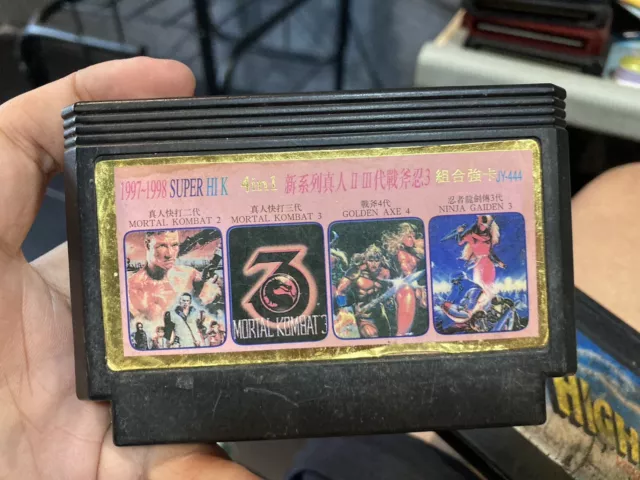 Famicom Game NES HIK JY-426 4in1 Mortal Kombat, Captain America, Final  Mission