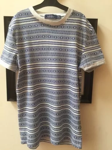 T-shirt Topman Xxs. Parfait état bleu et blanc