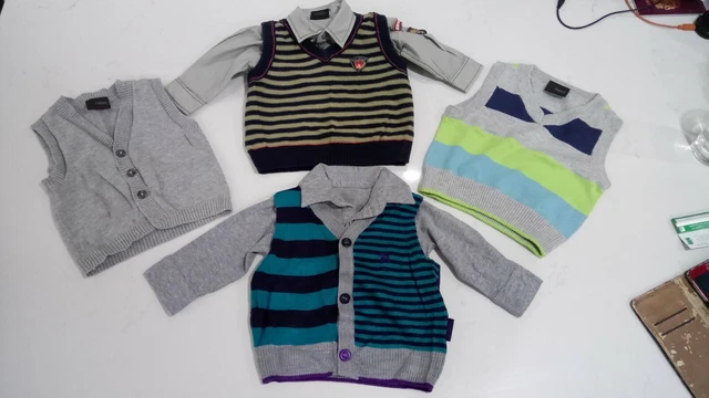 Baby Boys Clothes Bundle Next Tank Top, Waistcoat Shirt Sets Aged 3-6 Months