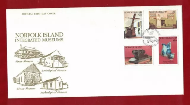 1991 Norfolk Island SG 512/5 Integrated Museums FDC or fine used