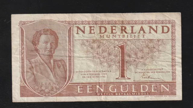 Netherlands, 1 Gulden, 1949, P-72, Banknote