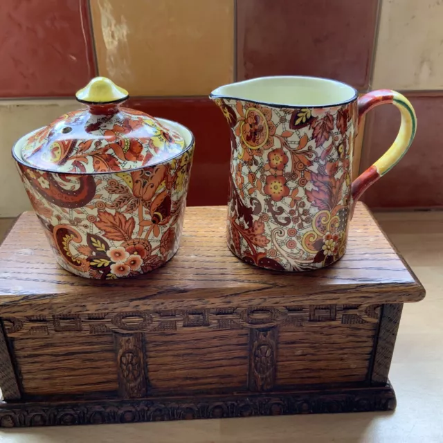 Royal Winton Paisley Chintz Milk Jug and Sugar Bowl