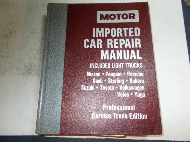 1988 89 90 91 Motor's Imported Car Repair Manual Porsche Toyota Volvo Volkswagen
