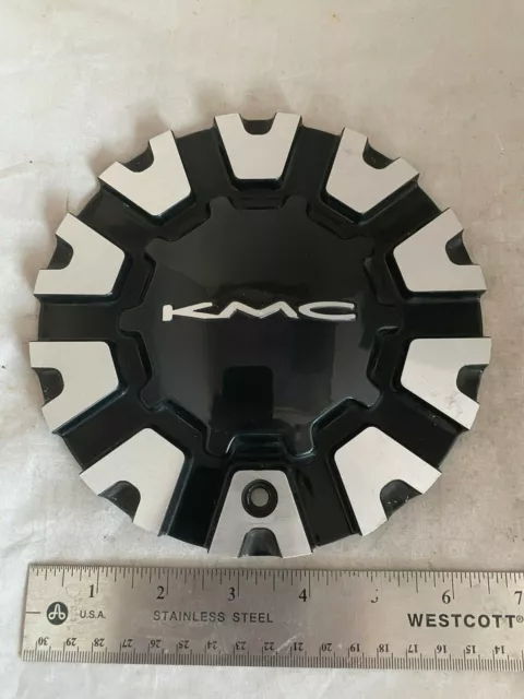 KMC Wheels Gloss Black Machined Alloy Wheel Rim Hub Cover Center Cap 854L01
