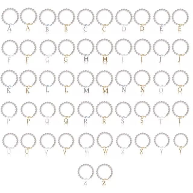 2pcs Fashionable Keychain Beads Cup Charm 26 English Letter Keychain Decor