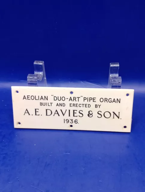 Vintage Bakerlight Pipe Organ 1936 By AE Davies Rare 10 By 4cm