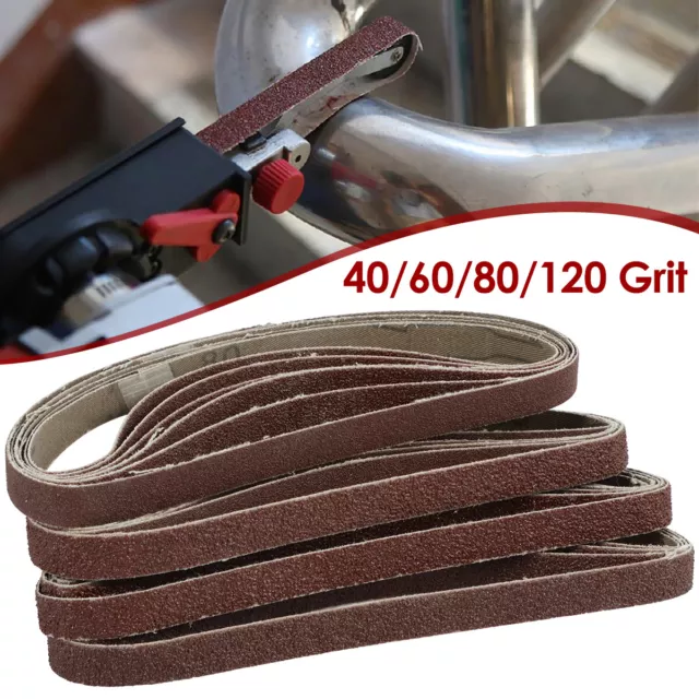 20Pcs Sanding Belts Aluminum Oxide Belt Sander Belt 40/60/80/120 Assorted MatfUಥ