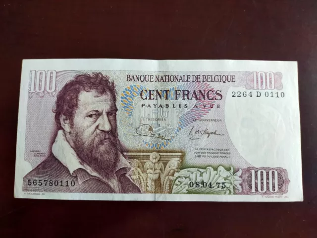 Belgique billet 100 francs type Lombard