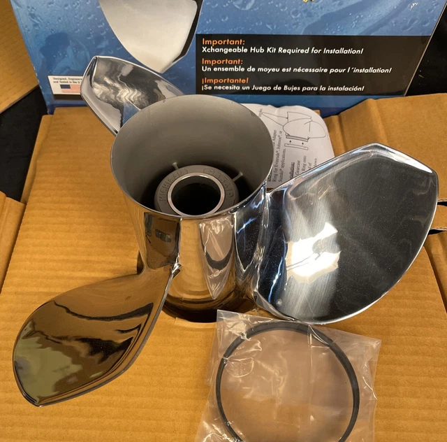 MICHIGAN WHEEL BALLISTIC Hubless Stainless Steel Boat Propeller Prop 13