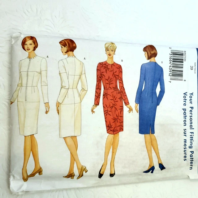 Butterick sewing pattern B5627 size 20 uncut personal fitting pattern plus size
