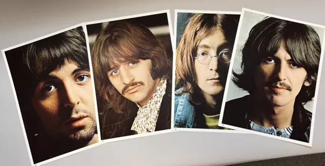 Beatles ~ White Album *Photos Only* 4 Original Glossy Portrait Photos Excellent!