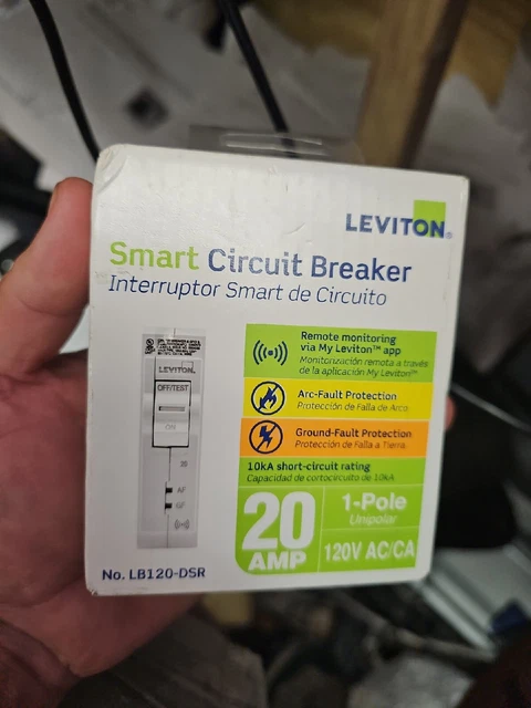 Leviton Smart Circuit Breaker LB120-DSR 20AMP 120V AC/CA 1-Pole NEW