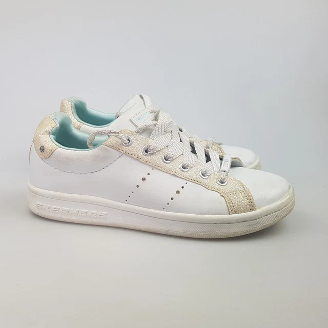 Girl's SKECHERS 'Sparkle Street' Sz 3 US Shoes White Low | 3+ Extra 10% Off