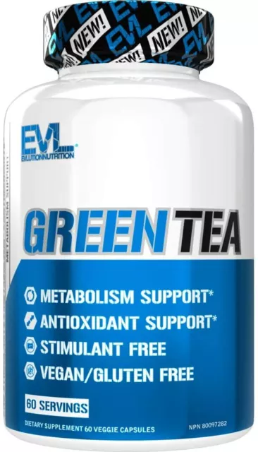 EVLUTION NUTRITION, Green Tea Fat Burner Weight Loss, 60 Capsules
