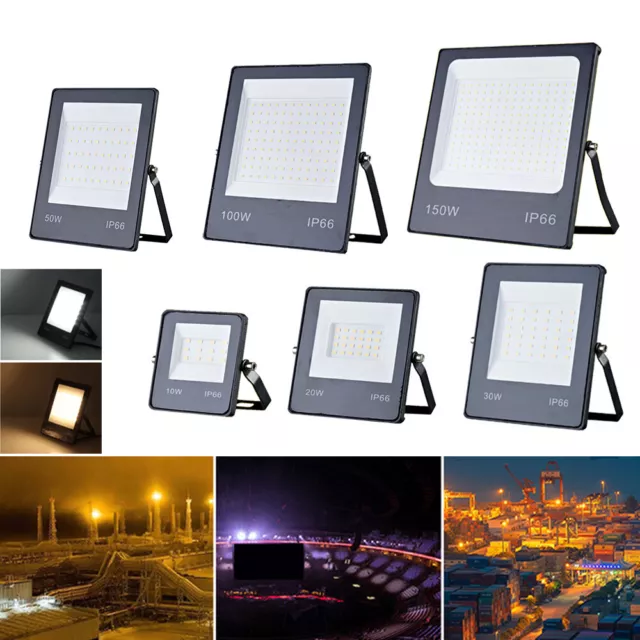 LED Lampe Projecteur Flood Light Lumière Extérieur Jardin Sécurité 10W 50W 100W