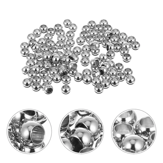 100 Pcs Hole Loose Beads Through Hole Beads Keychain Necklace Accessories 12