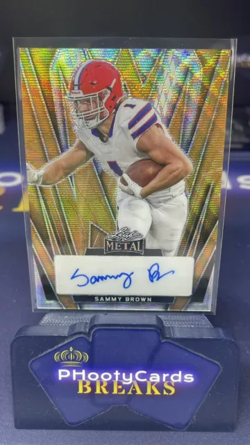 2024 Leaf Sammy Brown Gold Wave Rookie Auto 1/1 Clemson Tigers