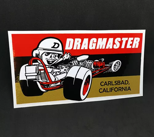 DRAGMASTER Vintage Style DECAL/Vinyl STICKER, drag racing, hot rod, rat rod