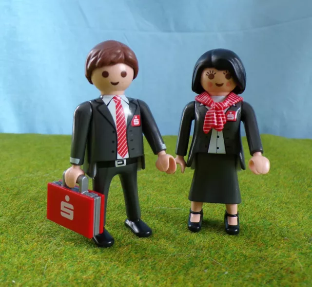 PLAYMOBIL Sparkassen Sonderfiguren Mann und Frau mit Koffer