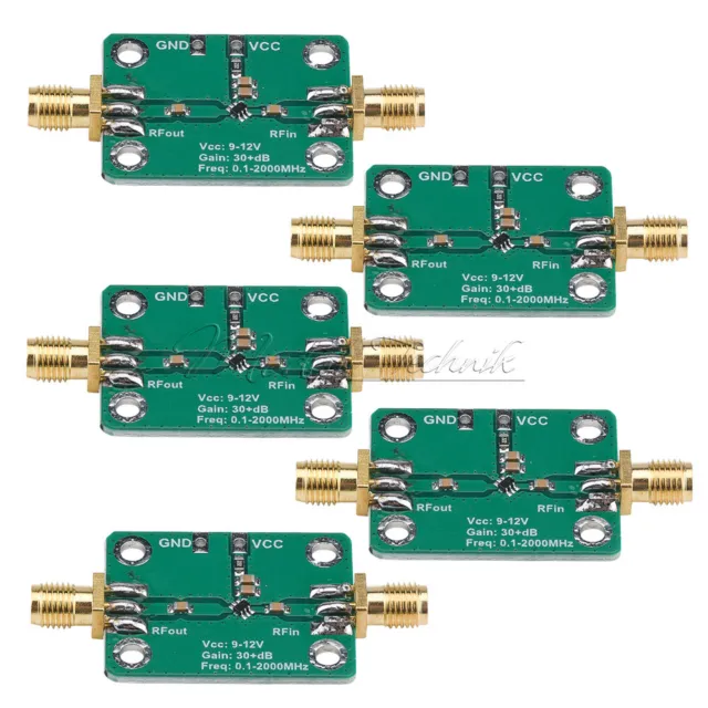 1-10PCS RF Wideband Amplifier Low-noise LNA Broadband Gain 32dB 0.1-2000MH​z