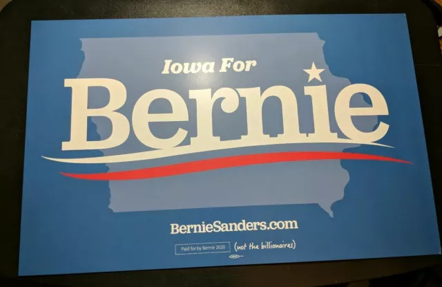 Bernie Sanders Iowa for Bernie Campaign Sign President 2020