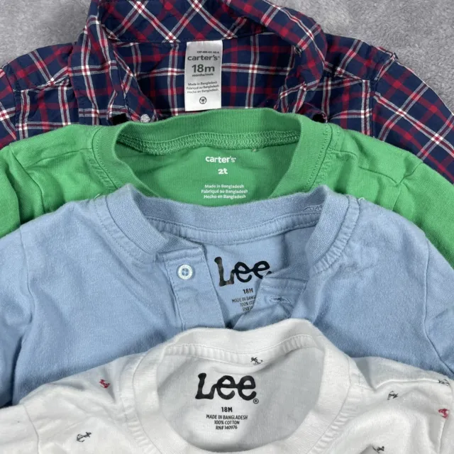 Carters Lee Gap Shirt Bodysuit Baby Boys 18-24 Months 2T Bulk Infant Casual Fun 2