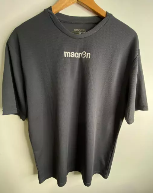 Macron T-Shirt Mens Medium Grey Short Sleeve Waffle Round Neck Flowy Comfy Top