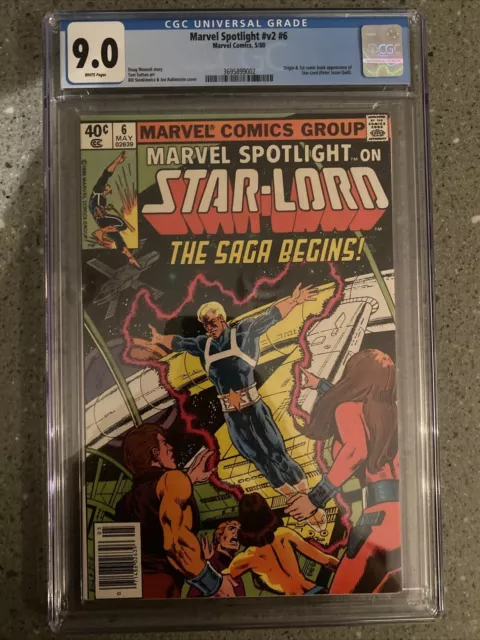 1980 Marvel Spotlight #6 Cgc 9.0 Wp 1St Appearance Of Star Lord Rare Newsstand