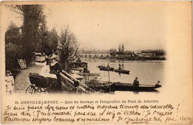 CPA Joinville-le-Pont Quai de Barrage et Perspective du Pont FRANCE (1339455)