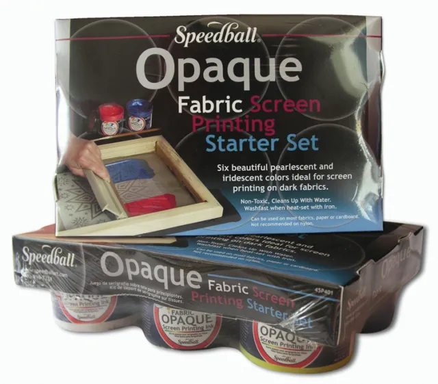 Speedball Opaque Fabric Screen Printing Starter Ink Set (6 colours)