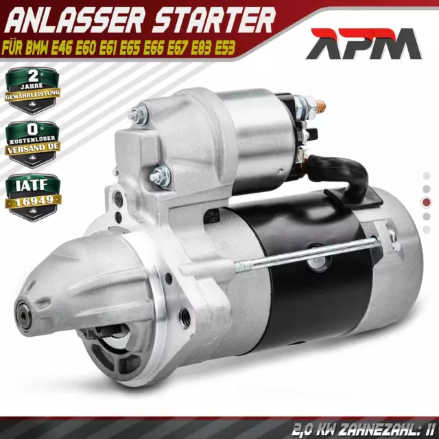 Anlasser Starter 2 KW für BMW 3er E46 5er E60 E61 7er E65 E66 E67 X3 E83 X5 E53