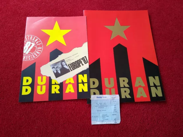 DURAN DURAN World Tour 1987 programme with ticket & merchandise Very Rare
