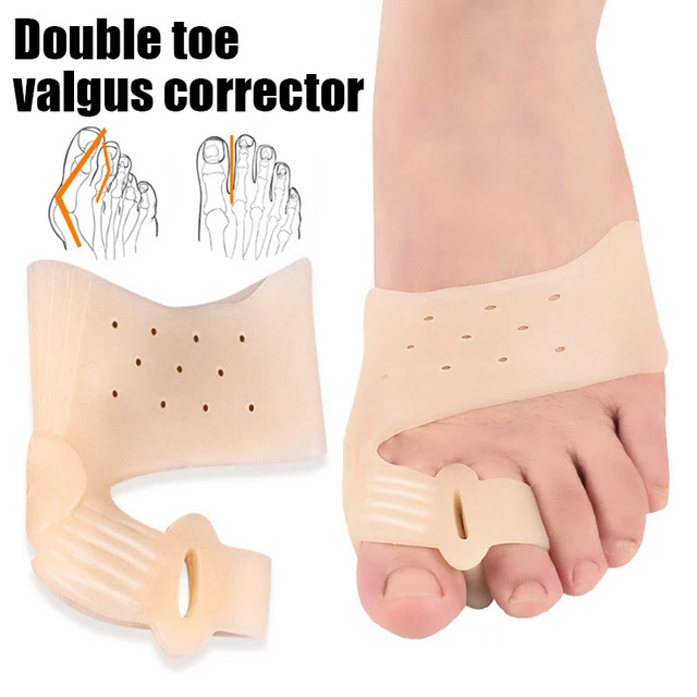 2 Orthèses Hallux Valgus En Silicone - Pour Oignons Des Pieds, 2 Doigts - Neuf
