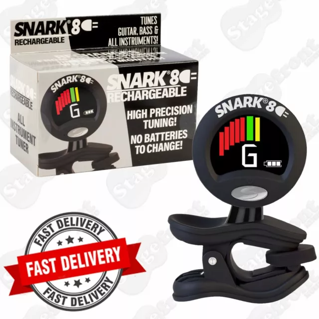 Snark 8 Rechargeable Clip On Guitar And All Instrument Chromatic Tuner *New*