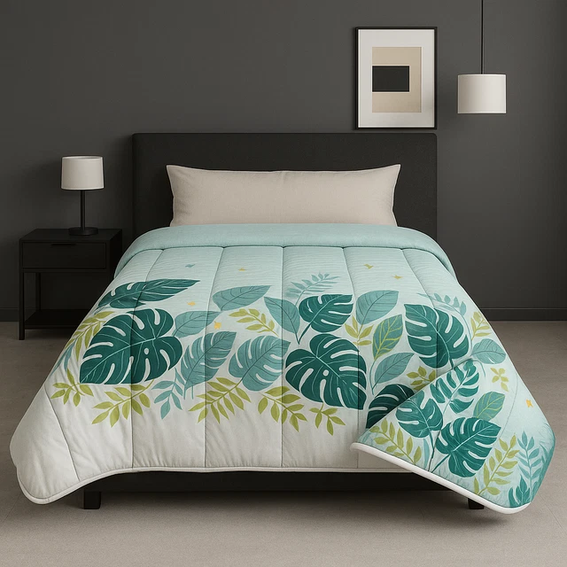 Couette Légère Oasis MORTREUX – 200x200cm, Microfibre, Multicouleur, 1 Ou 2 Personnes