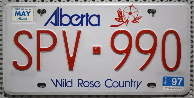 Kanada Nummernschild Auto Kennzeichen Schild ALBERTA License Plate Canada SPV 99